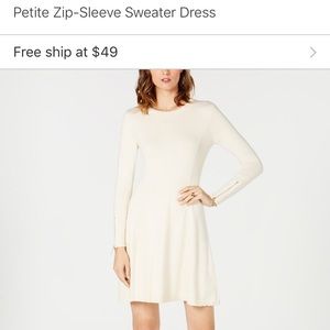 Michael Kors Petite Zip Sleeve Dress